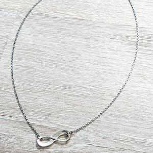 Dainty Silver Infinity Pendant Necklace